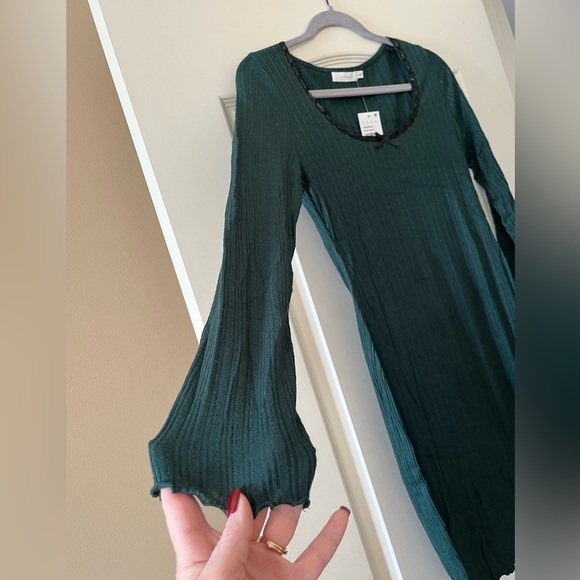 NWT Lush Brand Stretchy Bodycon Dress Long Sleeve Women’s Size Large - Picture 6 of 14